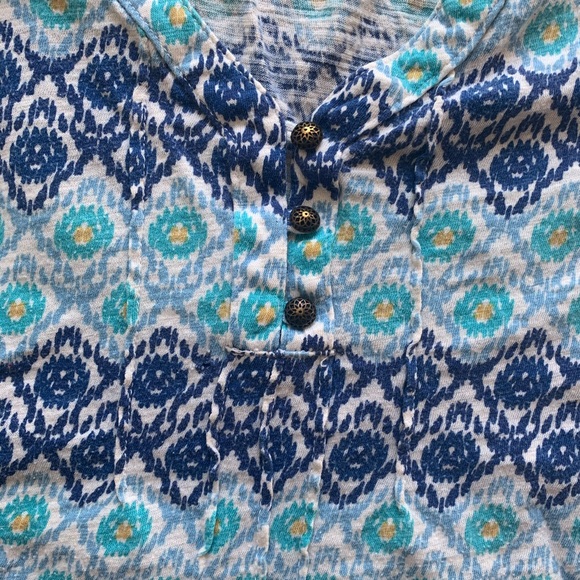 DONATED Lucky Brand Patterned Top Sz S - Picture 6 of 6